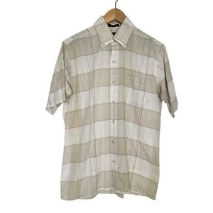 Reed St James Preppy VTG Short Sleeve Collared Button Up Blouse M Short